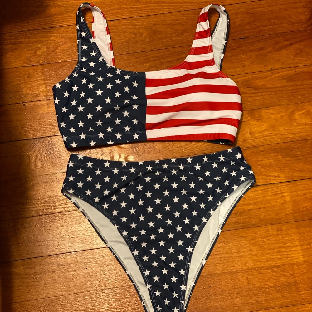 American flag bathing suit